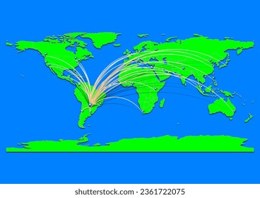 Mapa de Formosa, Argentina - Mapa conceptual para Formosa, Argentina en el Mapa Mundial. Adecuado para conceptos de exportación. El archivo es adecuado para la edición digital y las impresiones de todos los tamaños.