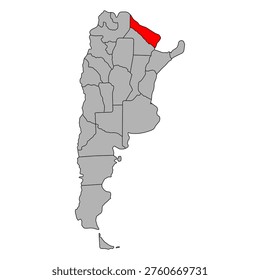 Formosa of Argentina map symbol shape, travel web icon vector illustration .