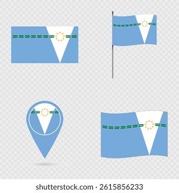 Formosa Flag Set, administrative division of Argentina.