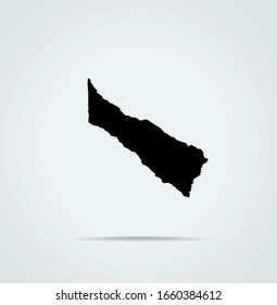 Formosa Province, Argentina map vector, isolated on white background. Black map template, flat earth.
