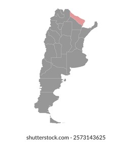 Formosa Province map, administrative division of Argentina. Vector illustration.