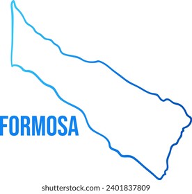 Formosa province outline smooth map