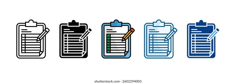 Forms Icon Set Multiple Style Collection