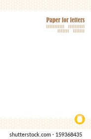 forms for letters with honeycombs and honey jar
