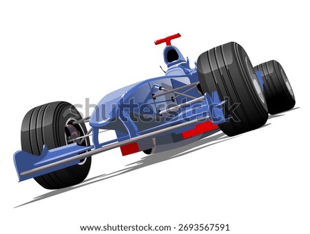 Formula 1 race car. Available EPS-10 vector format separated by groups and layers with transparency effects for one-click repaint