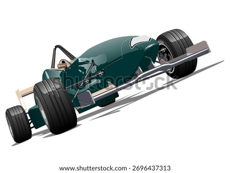 Formula 1 race car. Available EPS-10 vector format separated by groups and layers with transparency effects for one-click repaint