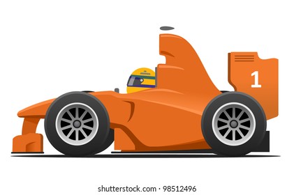 Formula 1 Race Car Cartoon