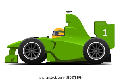 Formula 1 Race Car Vector Illustration