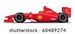Formula 1 race red detailed car