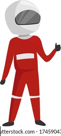 Formula 1 racer , illustration, vector on white background