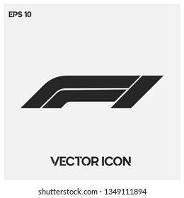 Formula 1 vector logo. Perfect F1 symbol icon. Premium quality.