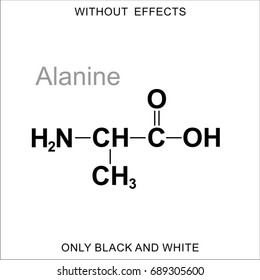 The formula of alanine