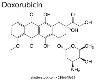 Formula Of Anticancer Drug Doxorubicin