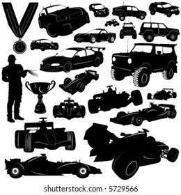 formula and automobile sports vector