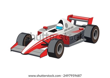 
Formula car road transportation flat vehicle illustration on white background