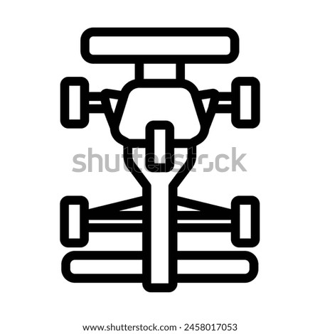 formula car Vector Line Icon Design