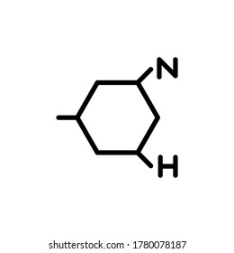 Fórmula, icono de química. Línea simple, contorno vectorial elementos de los iconos de conocimiento para ui y ux, sitio web o aplicación móvil