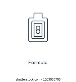 Formula concept line icon. Linear Formula concept outline symbol design. This simple element illustration can be used for web and mobile UI/UX.