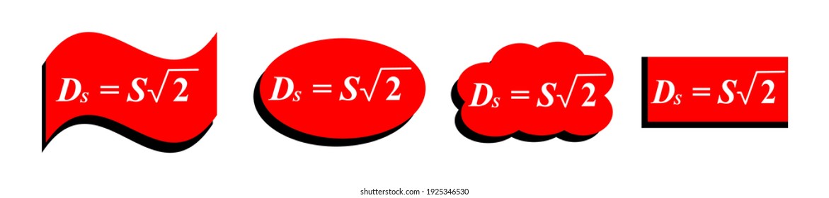 Formula diagonal side cube, popular, vector, math