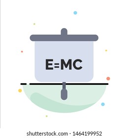 Formula, Education, Presentation, School Abstract Flat Color Icon Template. Vector Icon Template background