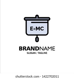Formula, Education, Presentation, School Business Logo Template. Flat Color