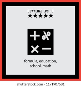 formula, education, school  vector icon