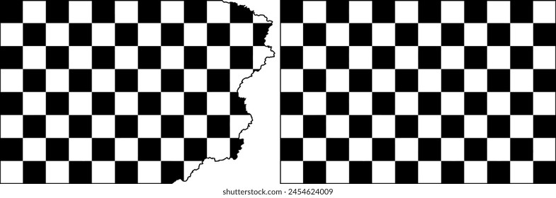 Formula flags vector. Standard flag and with torn edges