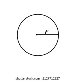 formula for a flat circle shape on a white background that can be used for learning, education, vector illustration etc.eps
