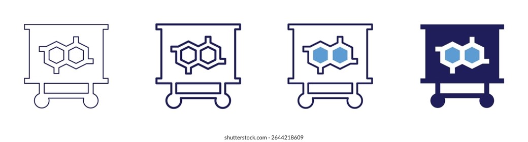 Formula icon in 4 different styles. Thin Line, Line, Bold Line, Duotone. Duotone style. Editable stroke.