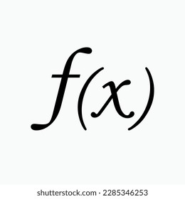Icono de fórmula. Signo de formulación. Relación matemática o regla expresada en símbolos.
