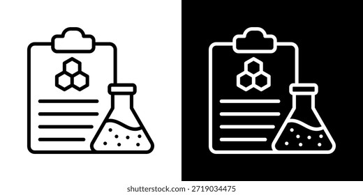 Icono De Fórmula De Línea Estilo Blanco Y Negro