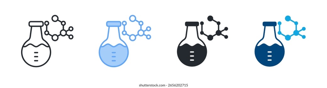 Formula Icon Set Multiple Style. Designed In Outline, Blue, Glyph, Dual Tone