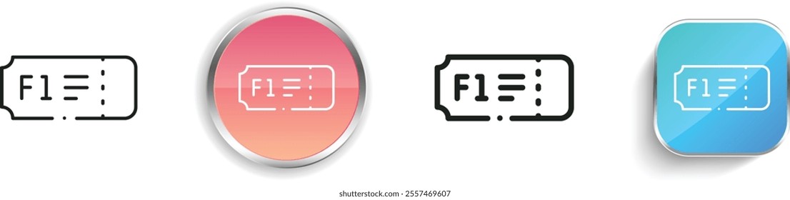 formula icon. Thin Linear, Regular and Button Style Design Isolated On White Background
