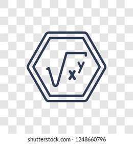 Formula icon. Trendy linear Formula logo concept on transparent background from Science collection