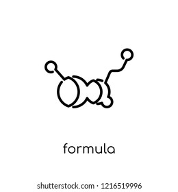 formula icon. Trendy modern flat linear vector formula icon on white background from thin line collection, outline vector illustration
