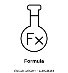 Formula icon vector isolated on white background, Formula transparent sign , sign and symbols in thin linear outline style