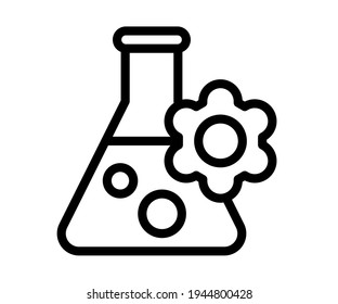 formula ingredient experiment single isolated icon with outline style black and white