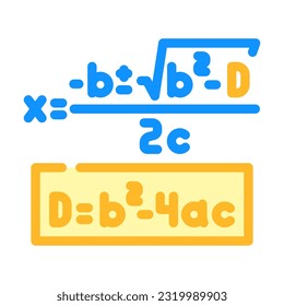 formula math science education color icon vector. formula math science education sign. isolated symbol illustration