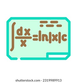 formula math science education color icon vector. formula math science education sign. isolated symbol illustration