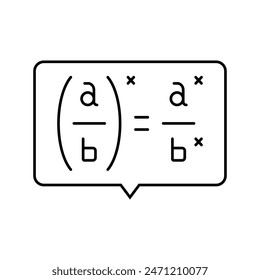 formula math science education color icon vector. formula math science education sign. isolated symbol illustration