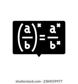 vector de icono de glifo de educación matemática de fórmula. signo de educación matemática de fórmula. ilustración de símbolo aislado