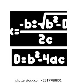 formula math science education glyph icon vector. formula math science education sign. isolated symbol illustration