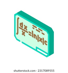 formula math science education isometric icon vector. formula math science education sign. isolated symbol illustration