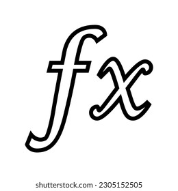 formula math science education line icon vector. formula math science education sign. isolated contour symbol black illustration