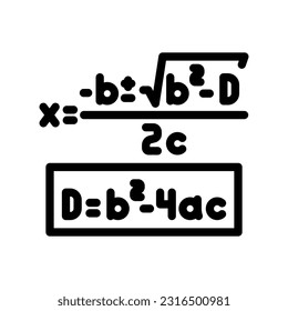 formula math science education line icon vector. formula math science education sign. isolated contour symbol black illustration