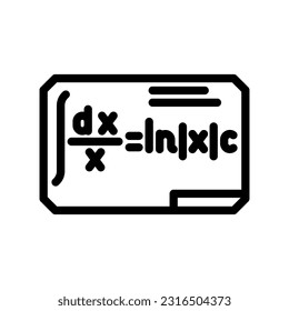 formula math science education line icon vector. formula math science education sign. isolated contour symbol black illustration