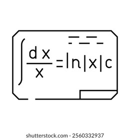 formula math science education line icon vector. formula math science education sign. isolated contour symbol black illustration