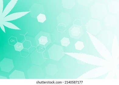 Formula molecular structure of marijuana for CBD. Medical marijuana concept. Graphic concept for your design