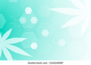 Formula molecular structure of marijuana for CBD. Medical marijuana concept. Graphic concept for your design