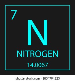 Formula for nitrogen. Vector image, eps 10